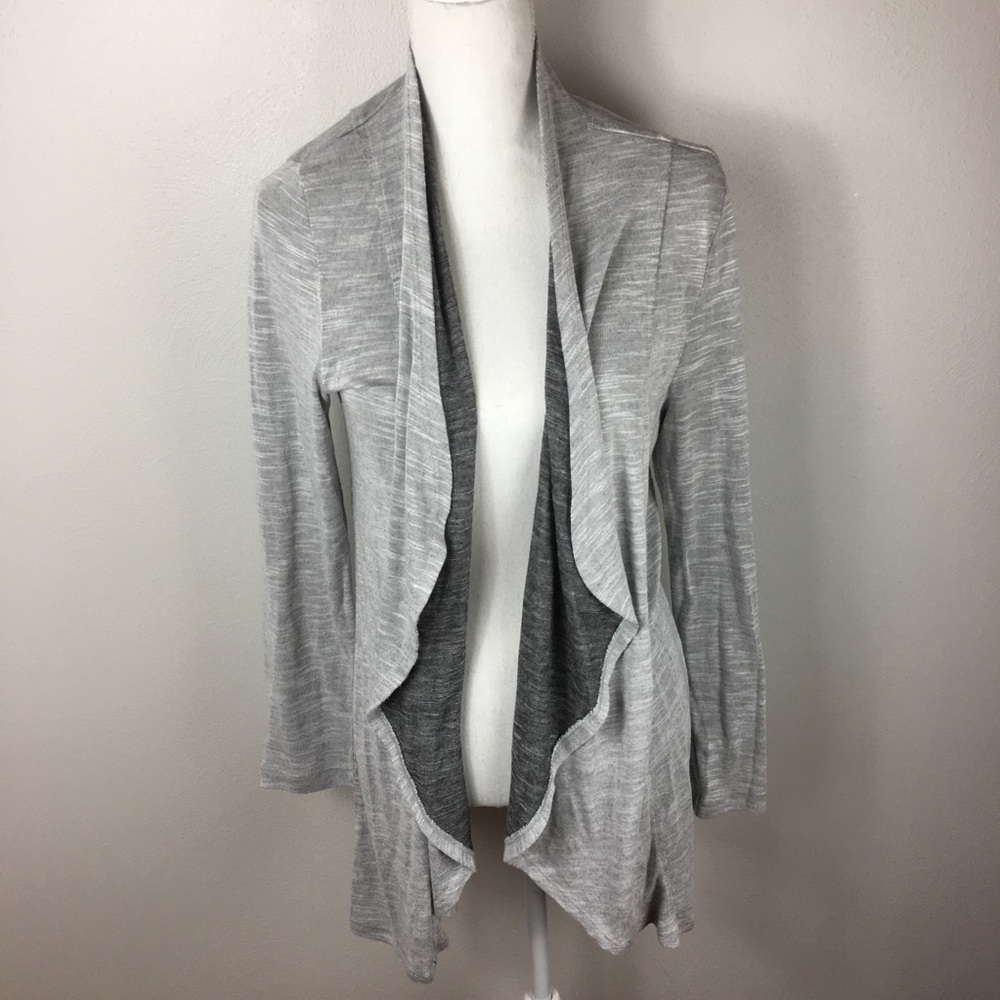 Soft Surroundings Open Front Topper Grey Large